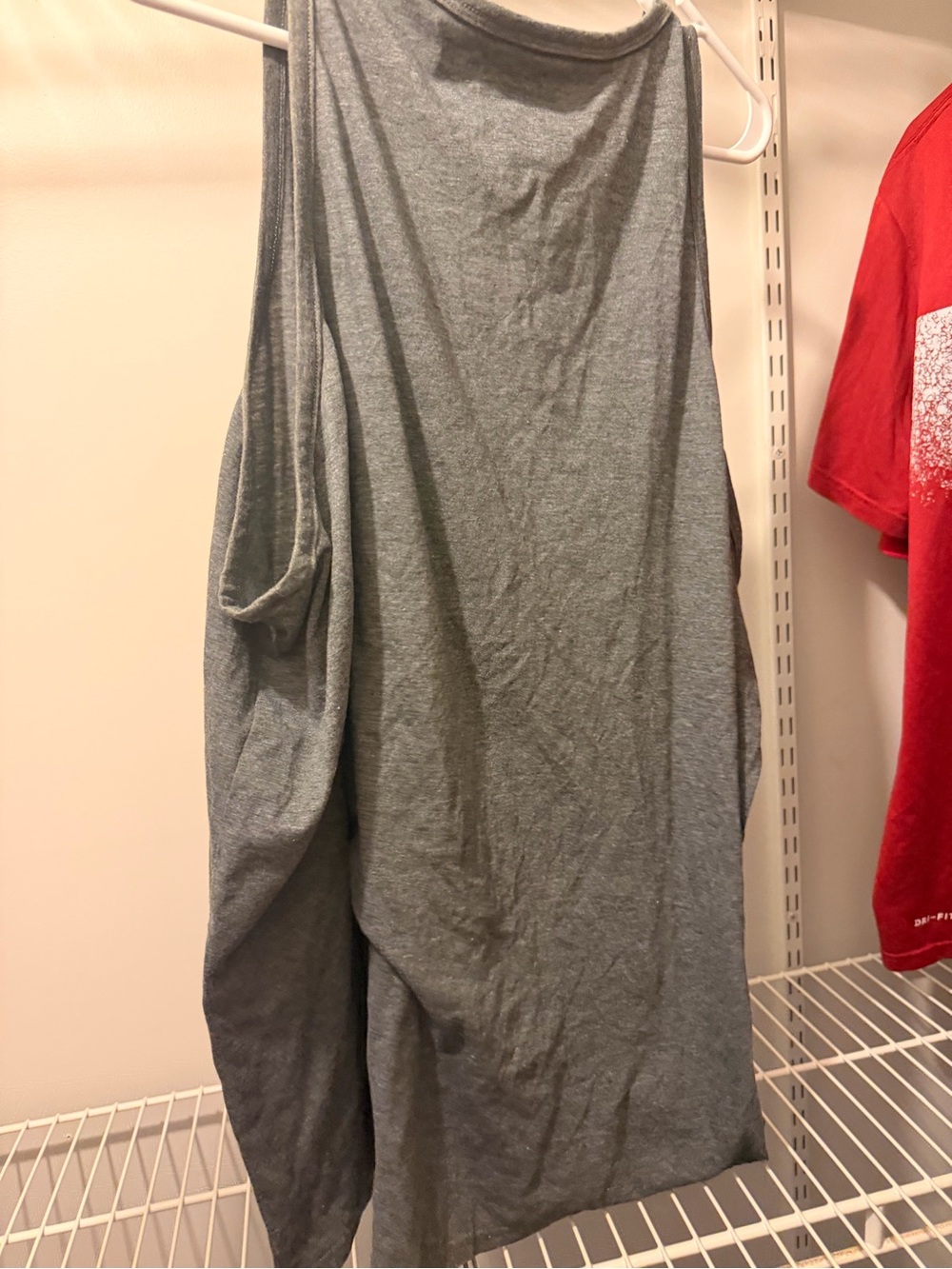 adidas Gray Performance Tee with Blue Accent - Picture 3 of 3